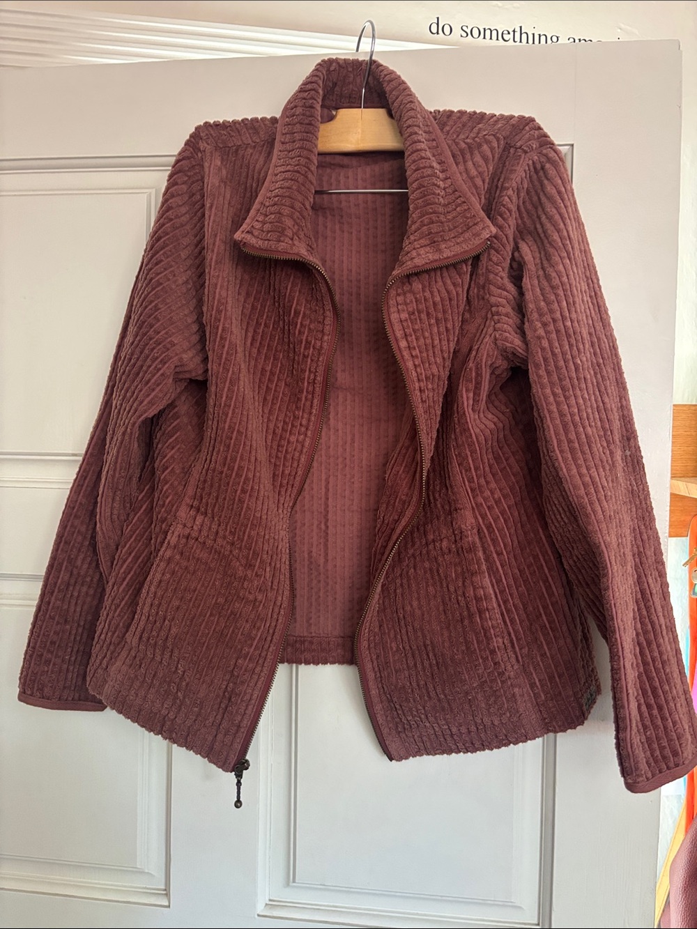 Woolrich Corded Zip-Front Jacket in Mauve
